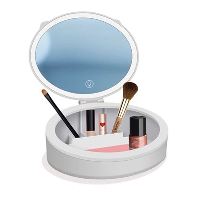 Geantă de machiaj portabil cu oglindă
